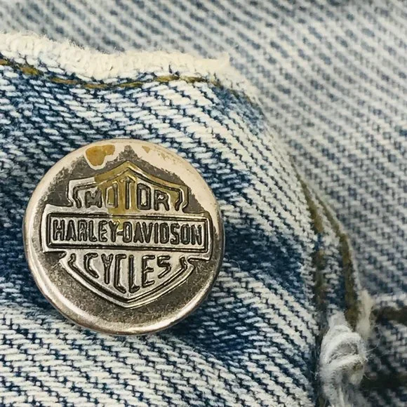Harley Davidson Women's Size 14 Reg Denim Blue Jean Preowned Fair Condition - Picture 6 of 12